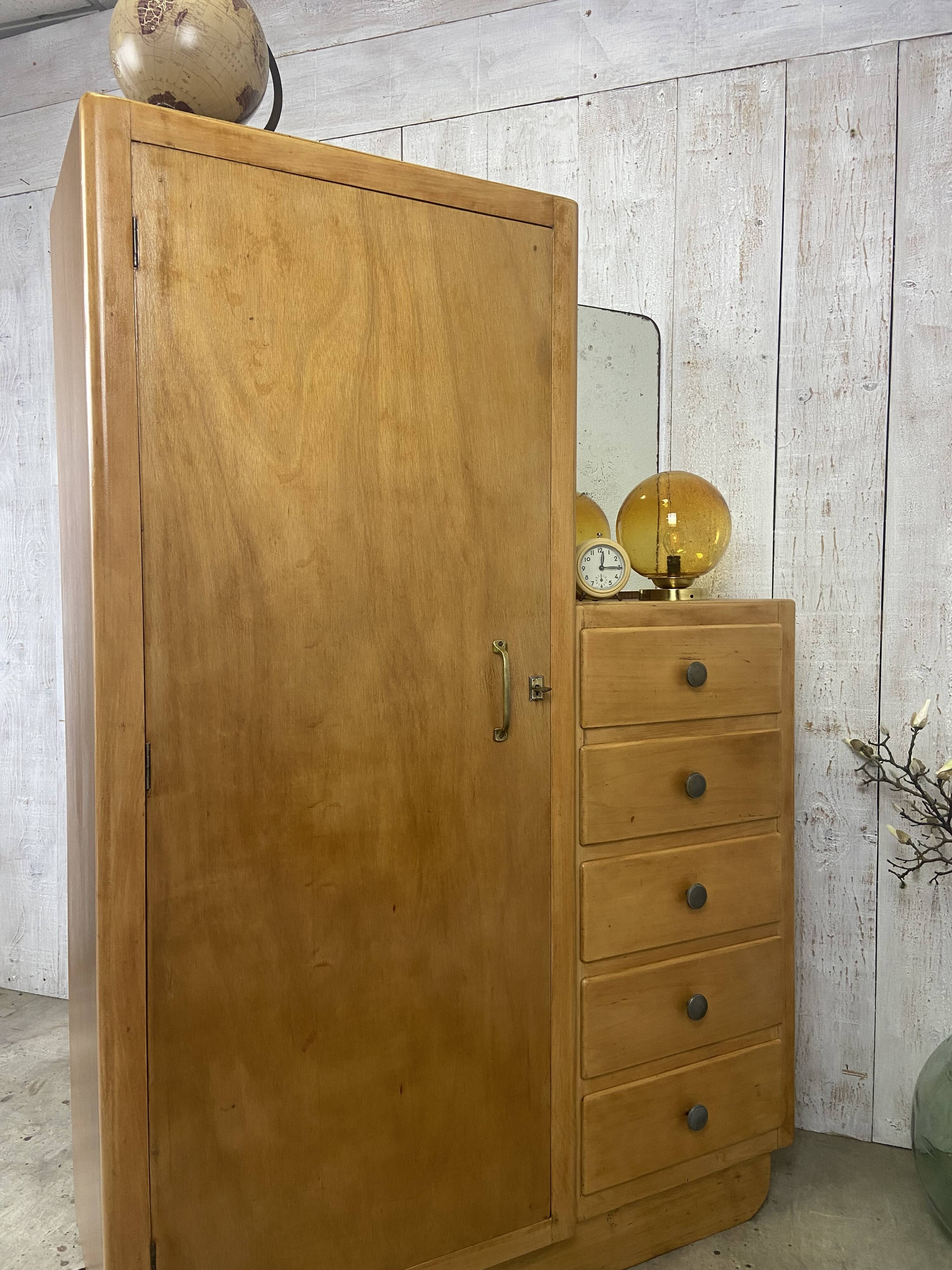 Asymmetrical wardrobe from the 1950s