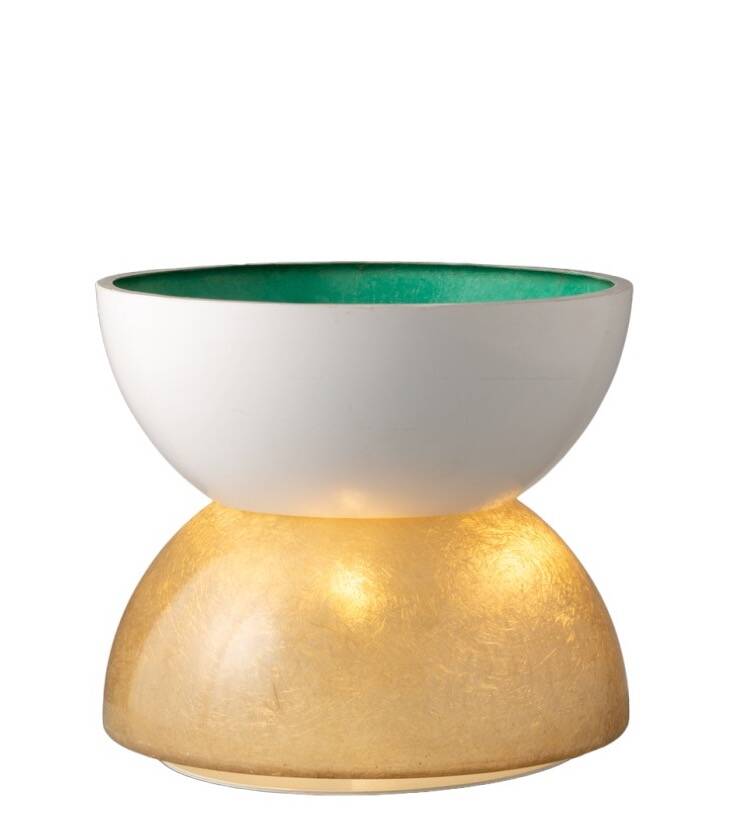 Planter / Pot fiberglass lamp, Luci Milano Italy, 1970s