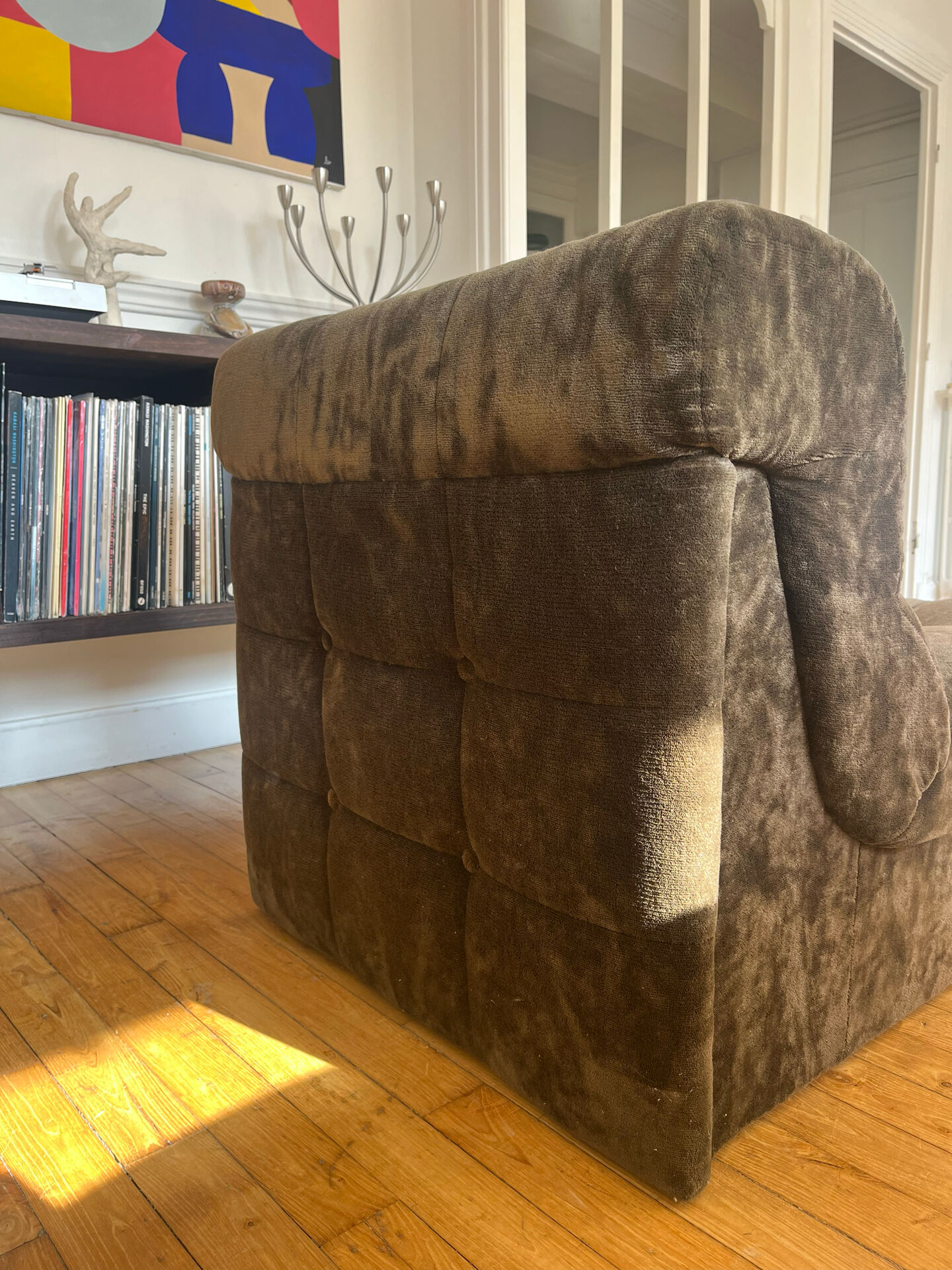 Vintage velvet armchair
