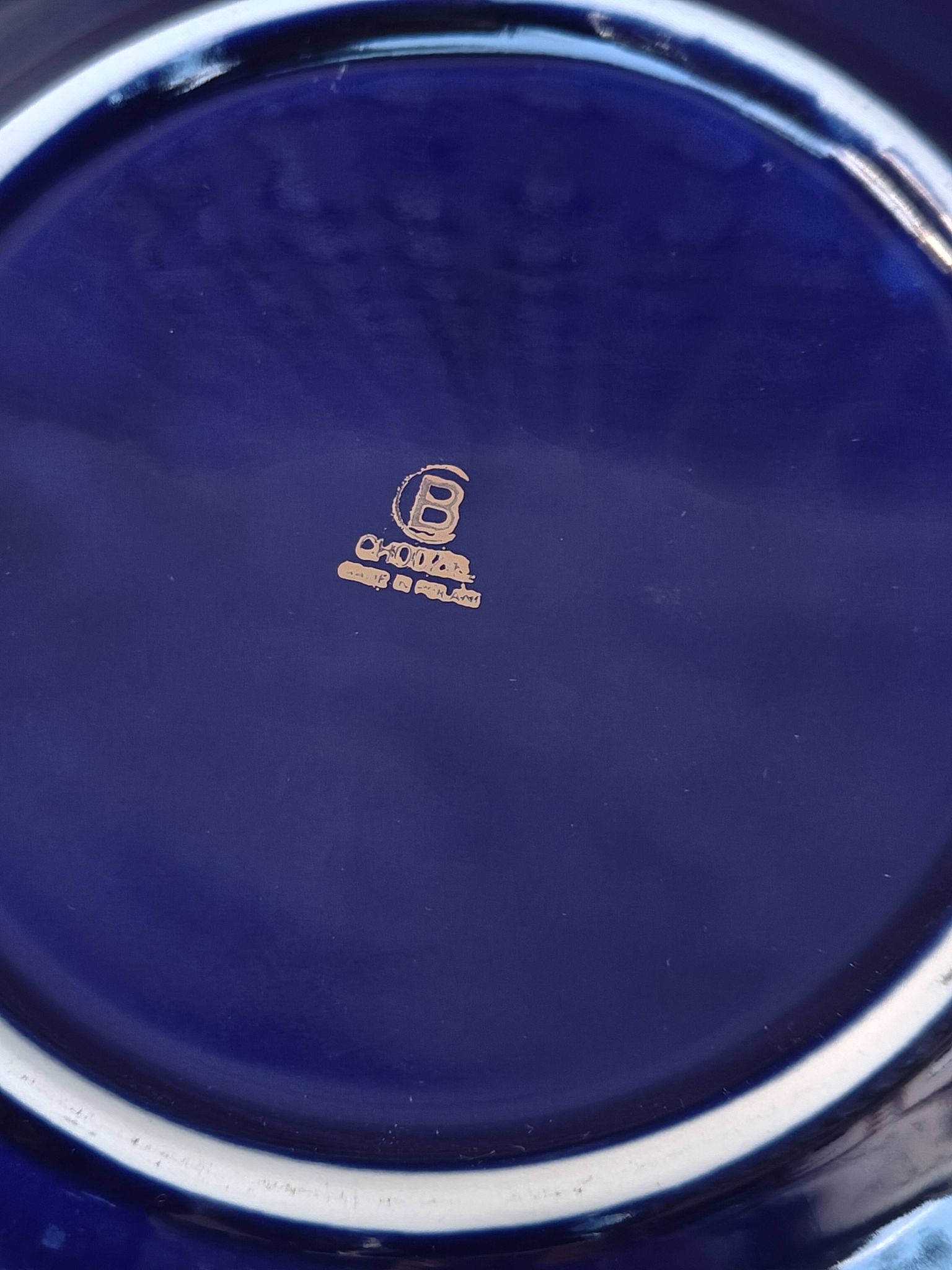 Superb Coffee/Tea Trio in Cobalt Blue & Gold Porcelain - Chodzież Poland
