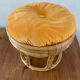 Vintage rattan ottoman from the 70s