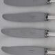 Christofle America, Art Deco, 4 silver-plated table knives, excellent condition.
