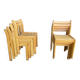 Suite of 8 solid beech chairs