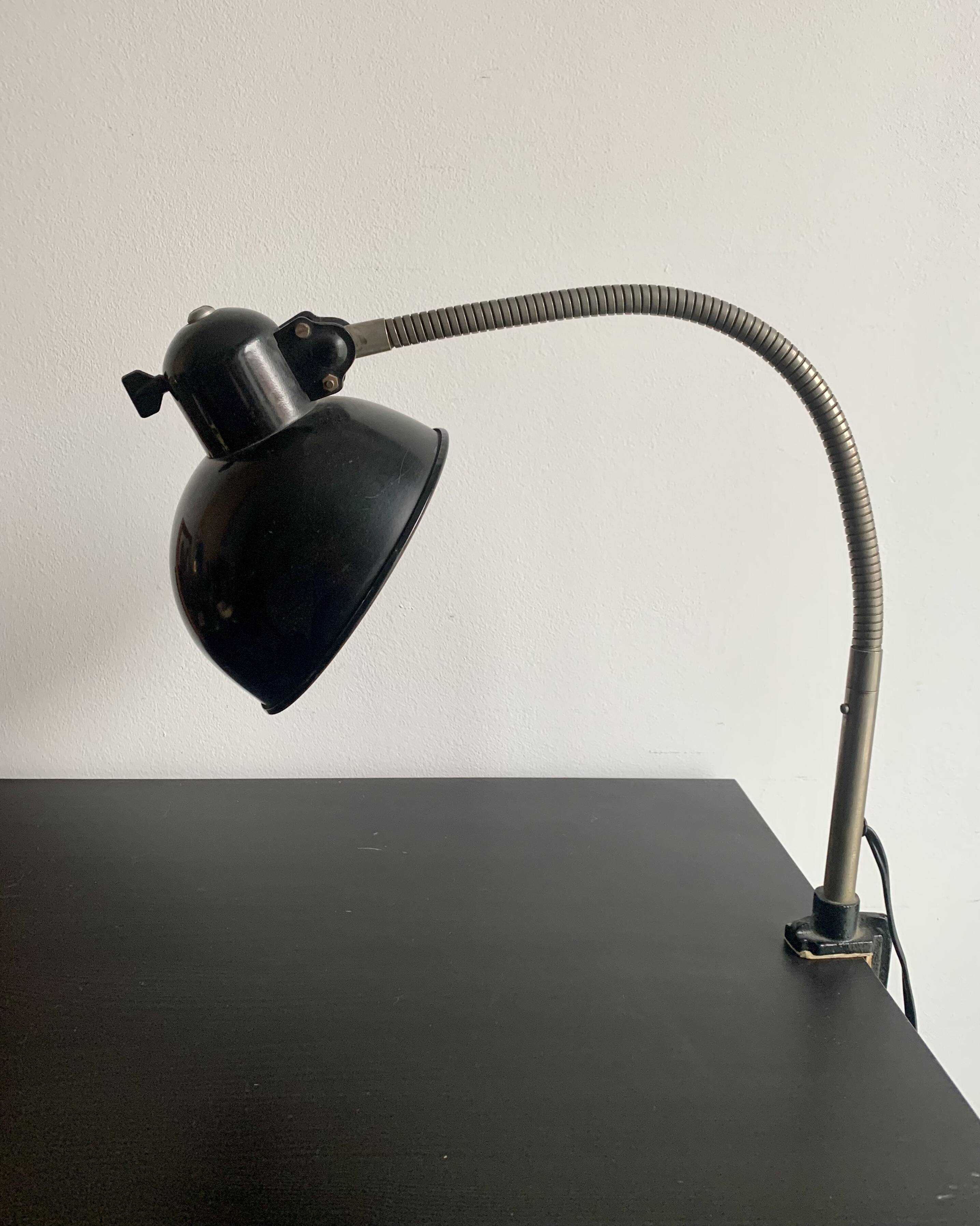 Bauhaus Table Clamp Lamp, 1940s