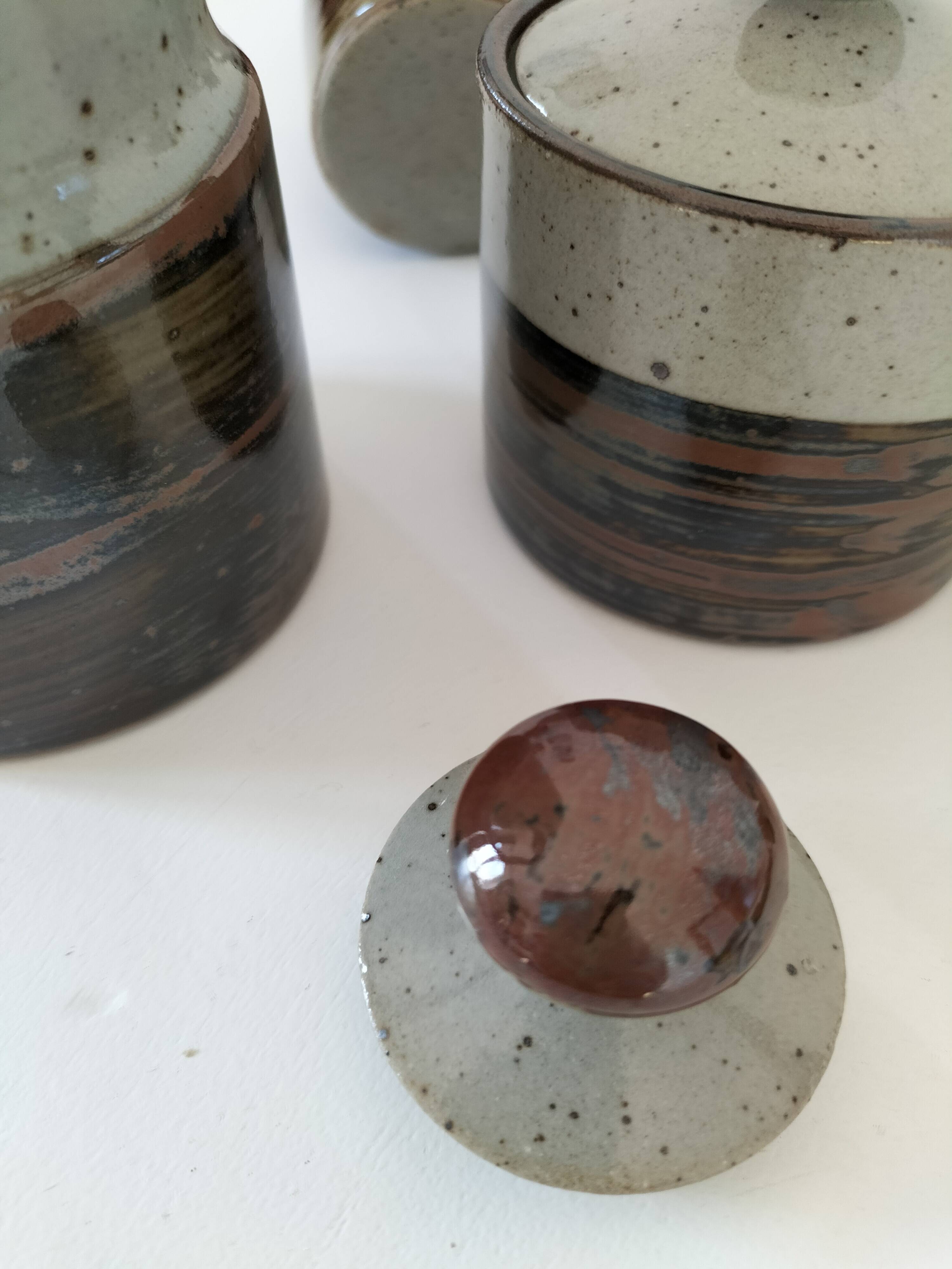 Vintage “Grès Paysan” glazed stoneware set