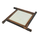 Beveled bamboo mirror