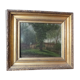 Landscape oil on monogram signature panel
