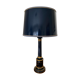 Lampe bleu et or style empire décor main