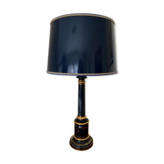 Blue and gold lamp empire style hand décor
