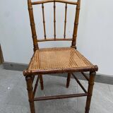 Old bamboo imitation cane chair