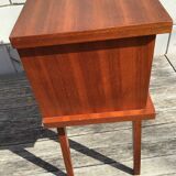 Bedside teak feet compass