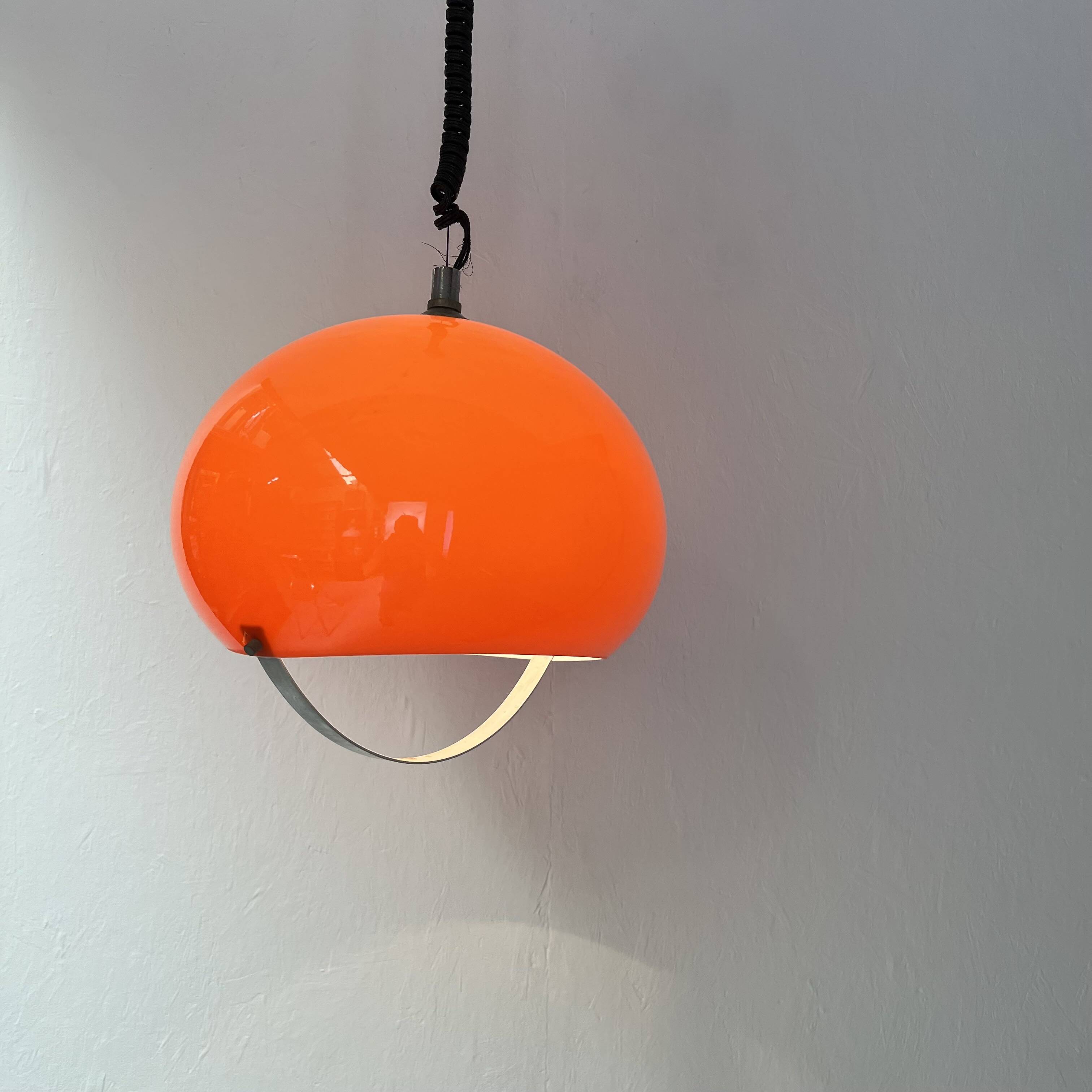 Vintage 70s Adjustable Pendant Lamp Chandelier