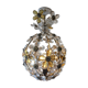 Lustre cage fleurs en verre
