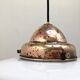 Hanging lamp opaline and copper brass 1930