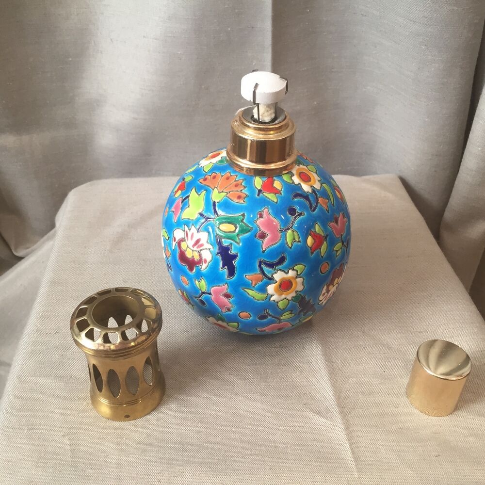 Berger lamp in longwy enamels