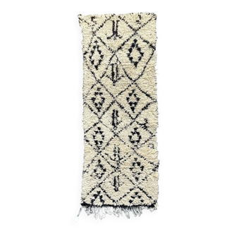 Berber hallway carpet Beni Ouarain white