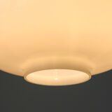 Pair of vintage opaline glass pendant lamp from Sijaj, 1960s