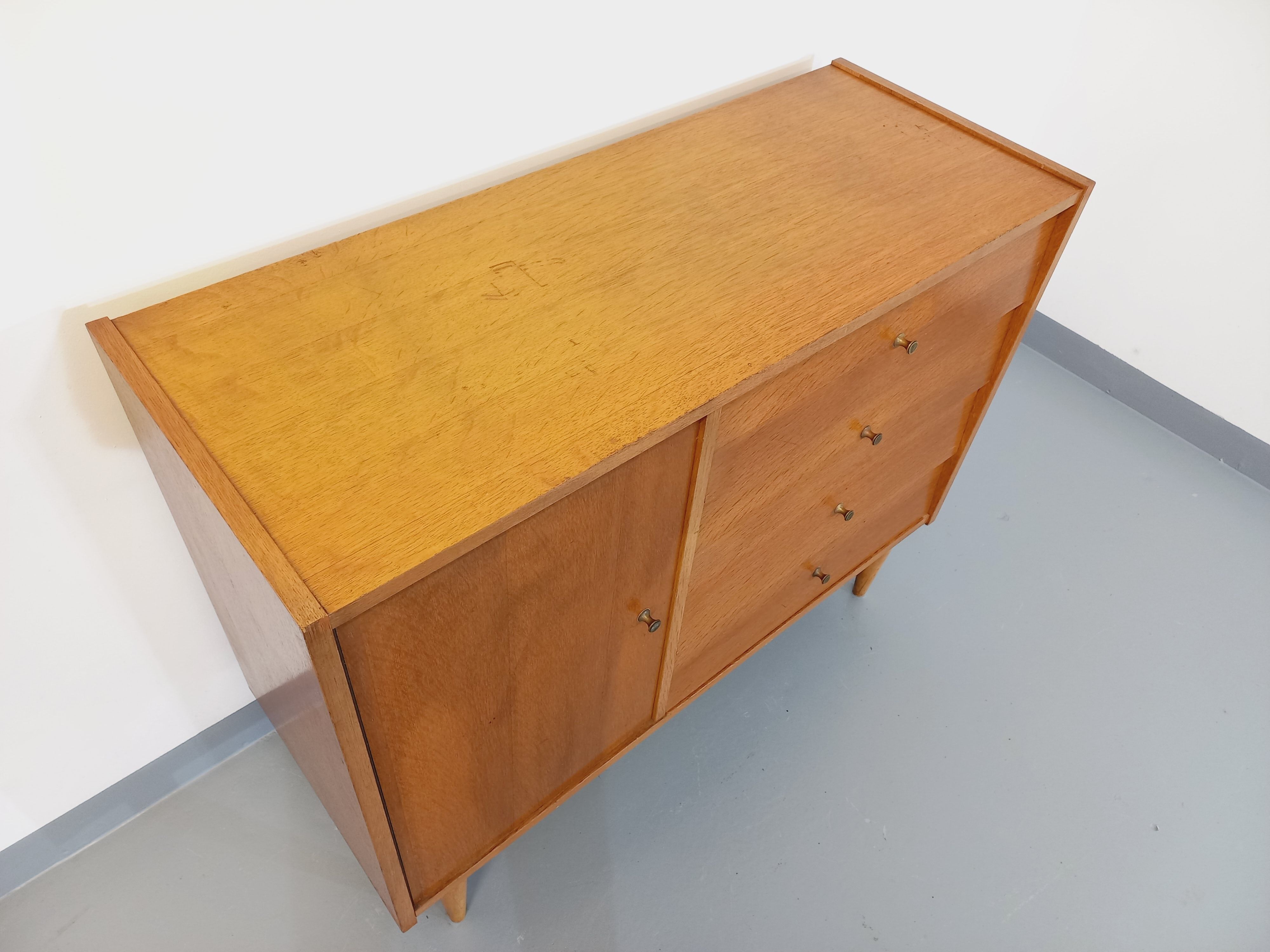Vintage wooden storage cabinet from the 50s 60s