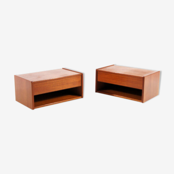 Pair of wooden bedsides