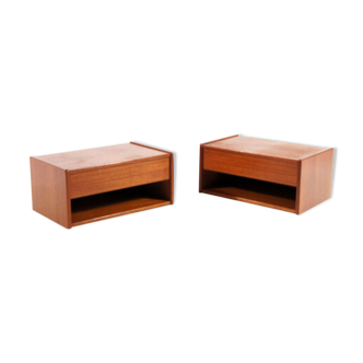 Pair of wooden bedsides