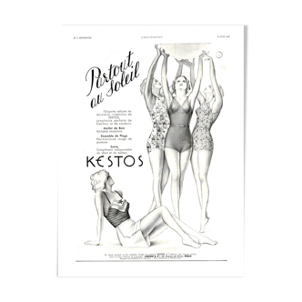 Vintage poster 30s Kestos Lingerie