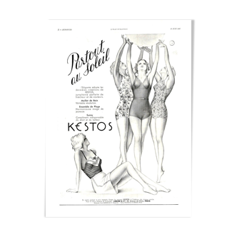 Affiche vintage années 30 Kestos Lingerie
