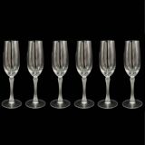 Lalique Royal signed champagne flutes