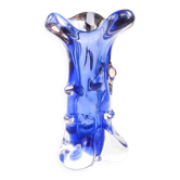 Vase moderne du milieu du siècle, en verre, conçu par J. Hospodka, Tchécoslovaquie, années 1960.