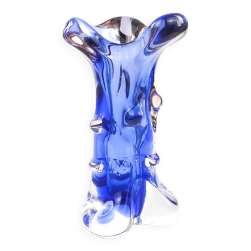 Mid-century modern vase, glass, designed by J. Hospodka, Czechoslovakia, 1960s