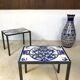 Italian ceramic tiles & steel side tables or nightstands, 1970s, set of 2