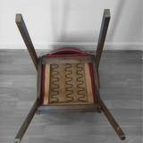 Fauteuil avec structure en bois massif et assise en similicuir vert, italie, 1960s