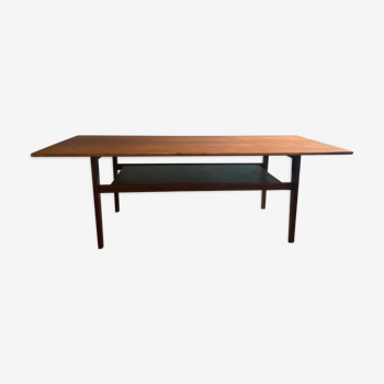 Double-platform rectangular coffee table Scandinavian work from the 1960s