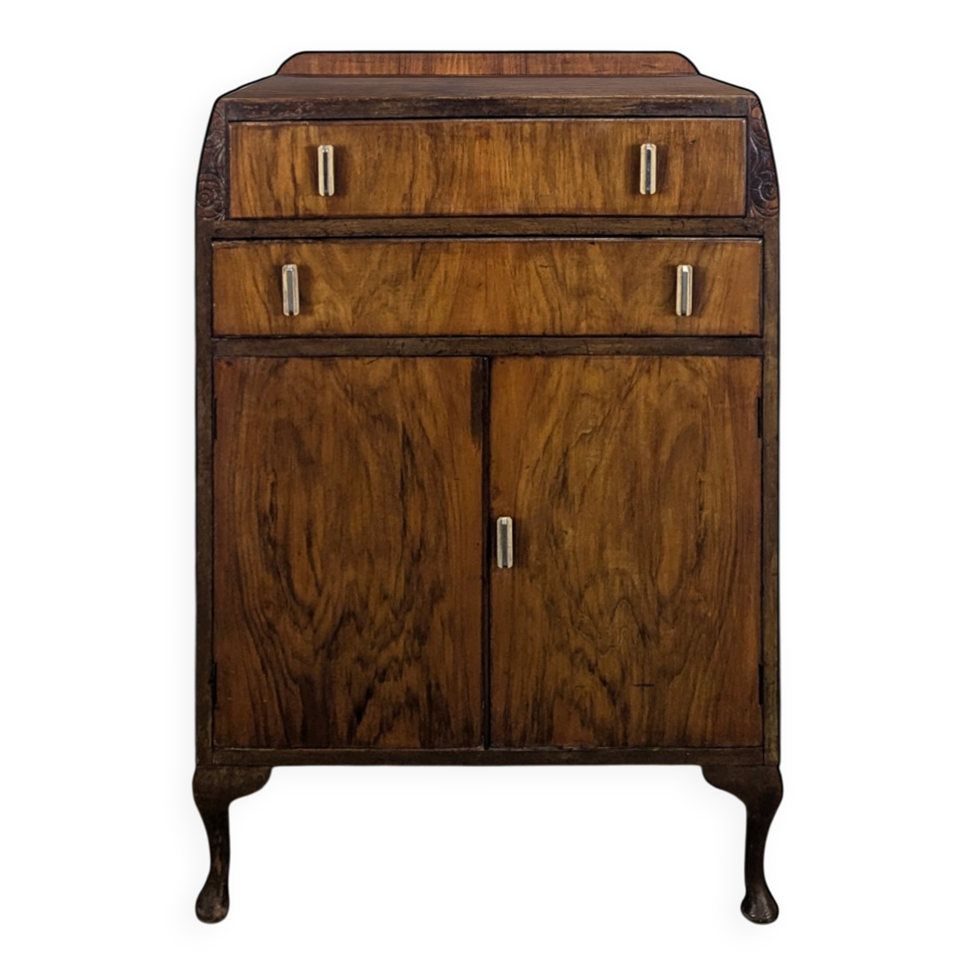 Exotic wood bar in Art Deco style
