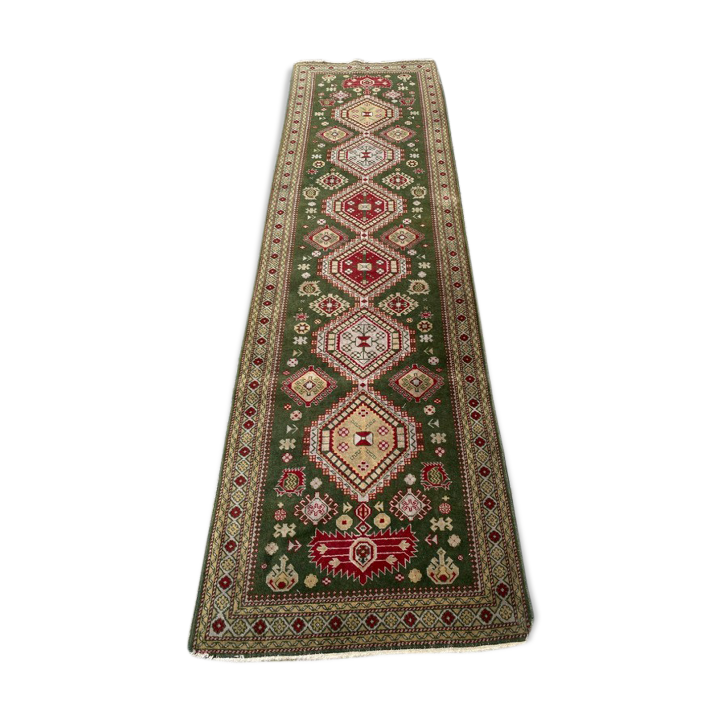 Tapis vintage caucasien couloir 80x280 cm