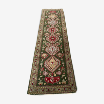 Vintage Caucasian carpet corridor 80x280 cm