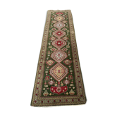 Vintage Caucasian carpet corridor 80x280 cm