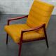 Pair of armchairs Jiri Jiroutek bouclette Yellow 1960