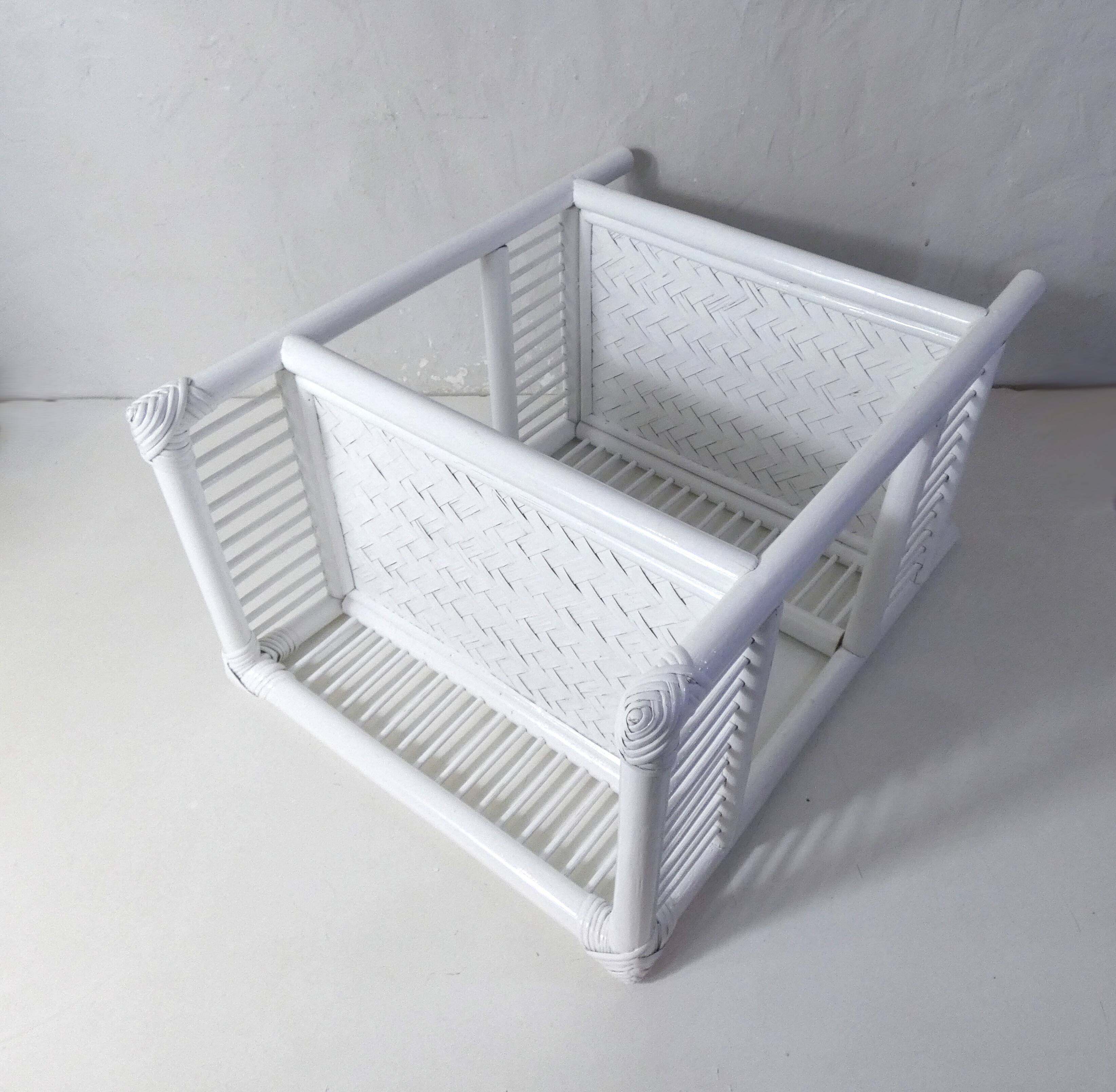 rattan bedside table