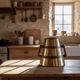 Large handcrafted wooden and brass via ferrata, traditional vintage style