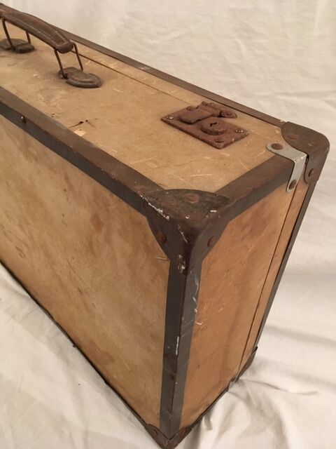 Old wood and cardboard suitcase