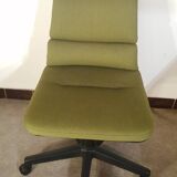 Green designer office armchair model s15 from Martin Stoll vintage 1970.