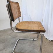 Vintage Cesca Cane Chair: 1970s Italian Mid-Century Modern Dining Office Ch