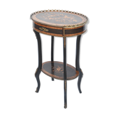 Oval harness in marquetry