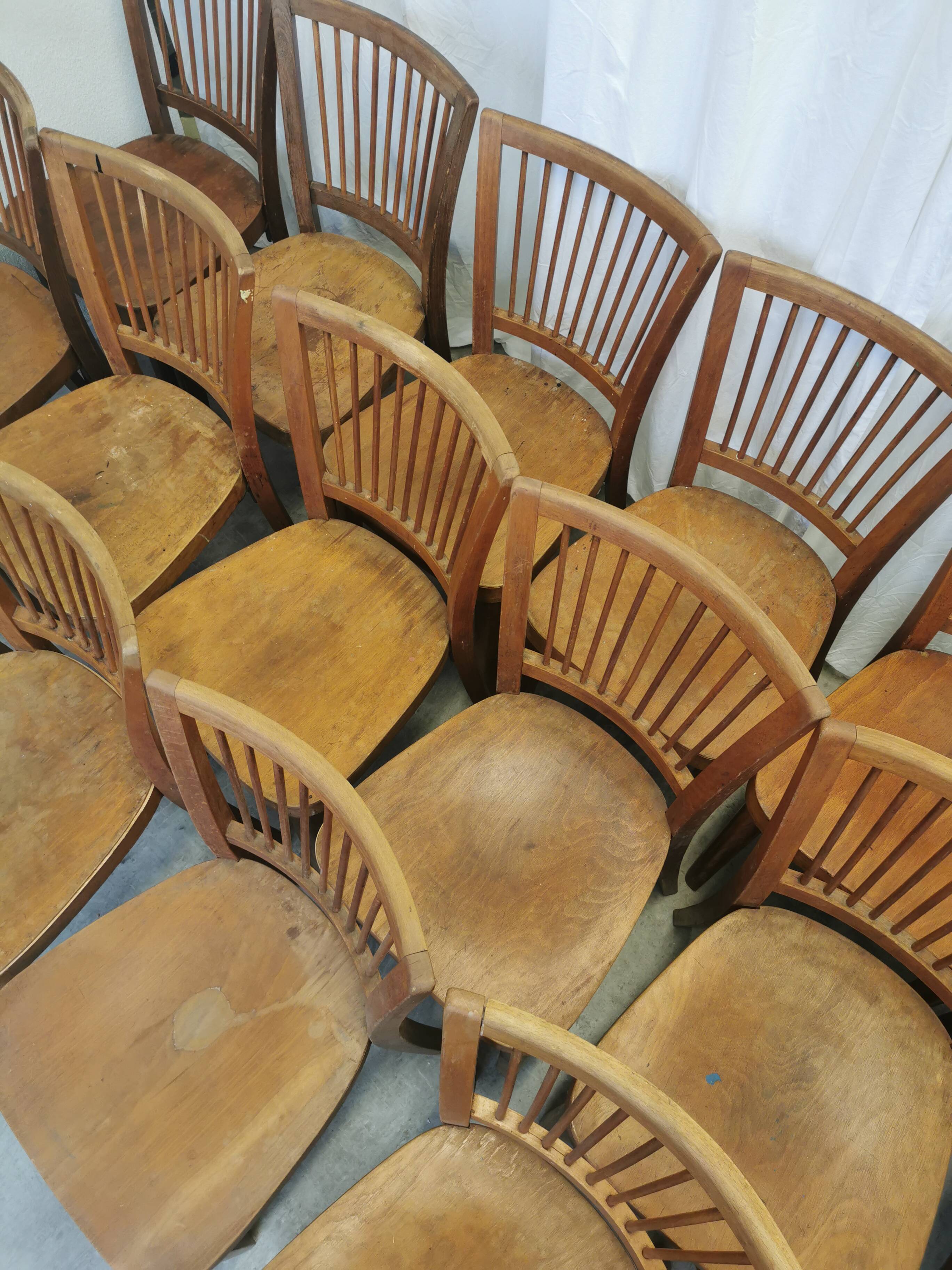 Vintage STOL Kamnik Wooden Dining Chair: 1960s Yugoslavia Bistro Style