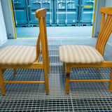 Pair of wide chairs made of solid wood Toyo Furniture made in Japan