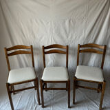 Set of 3 simple chairs by Baumann.