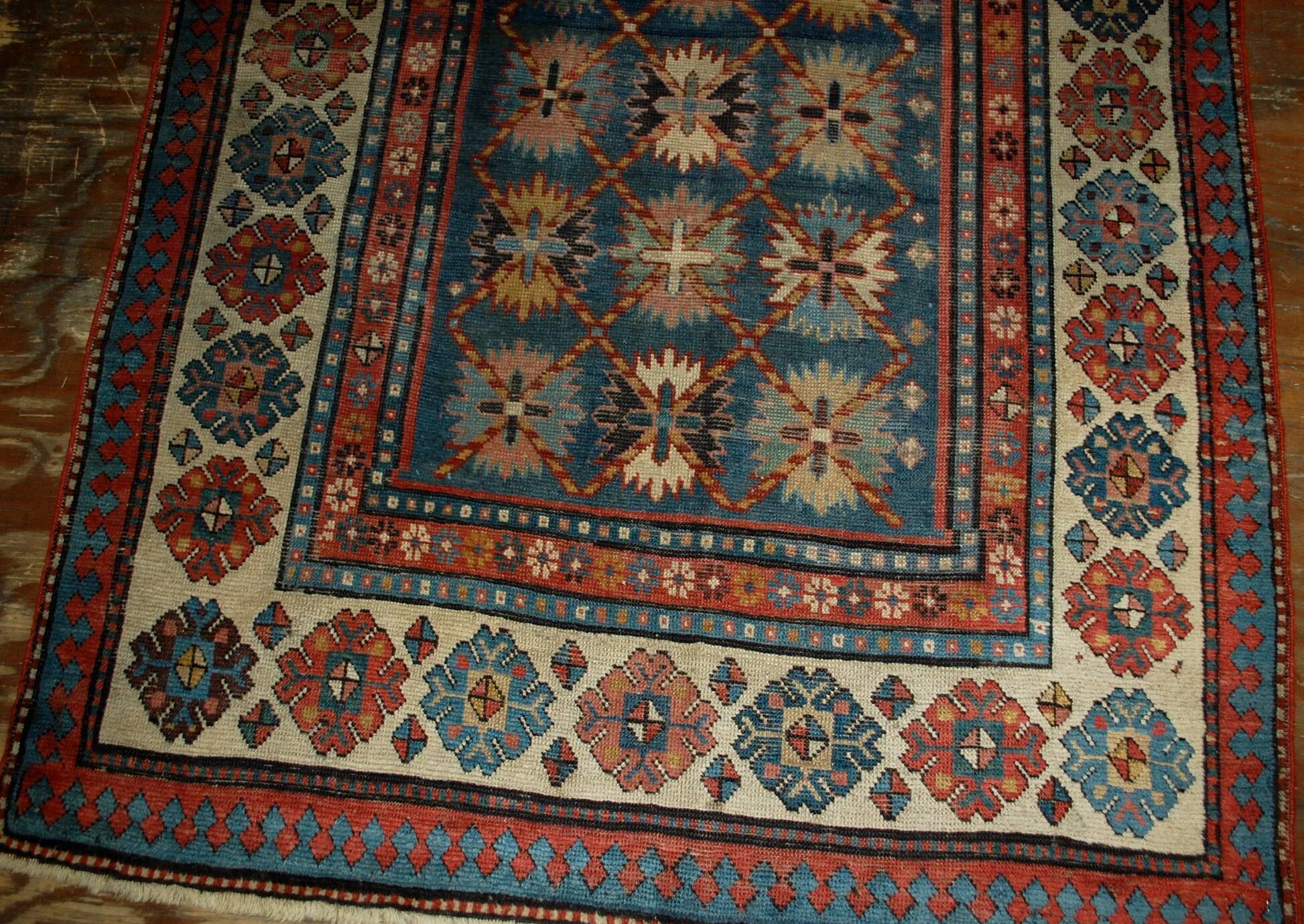 Handmade antique Caucasian Talish rug 131cm x 271cm 1880s - 1B514