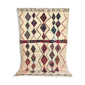 Moroccan Berber carpet Azilal with colorful diamonds 3.07x2.1m