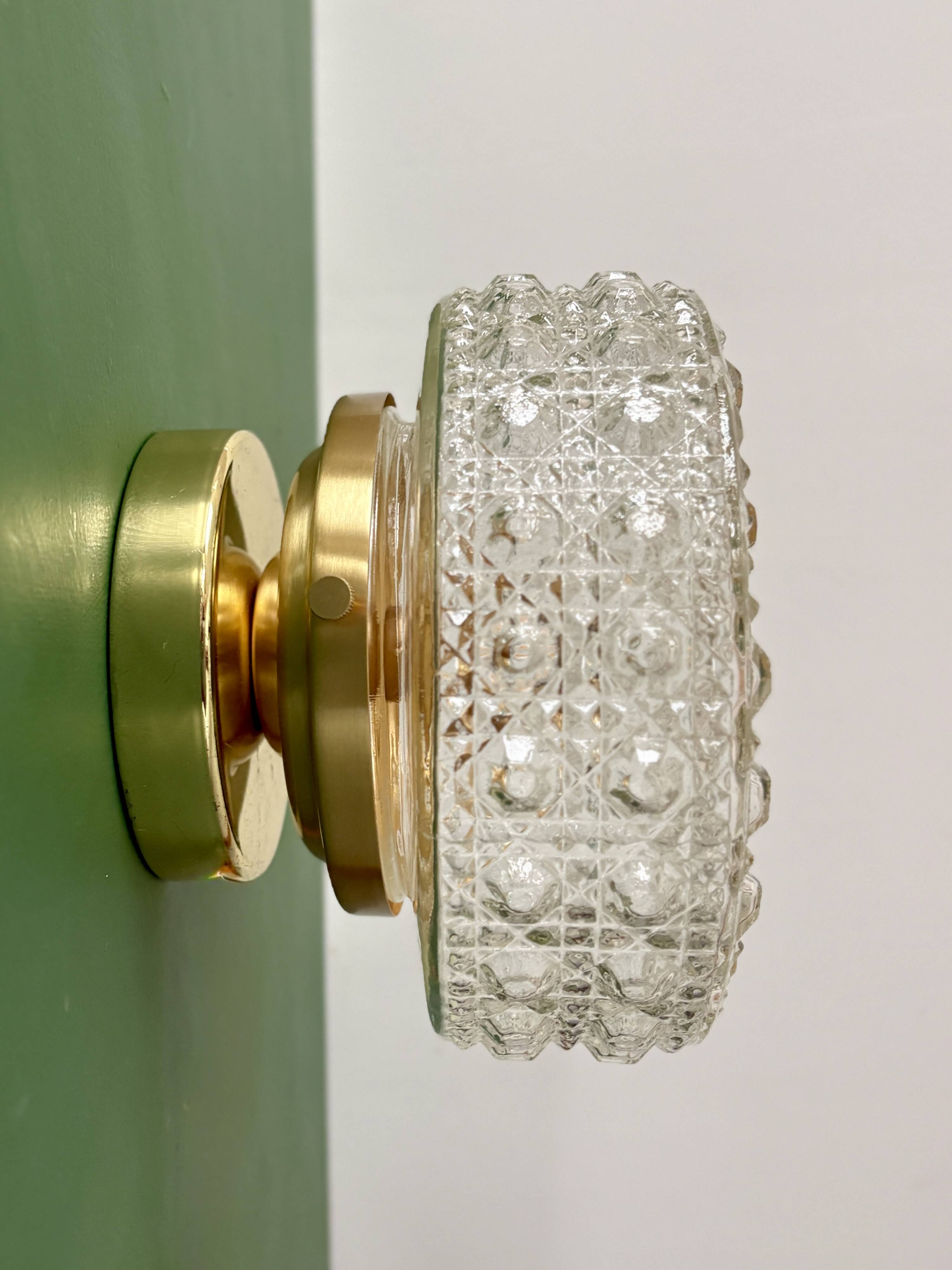 Vintage square glass globe wall/ceiling light (PLAF01)