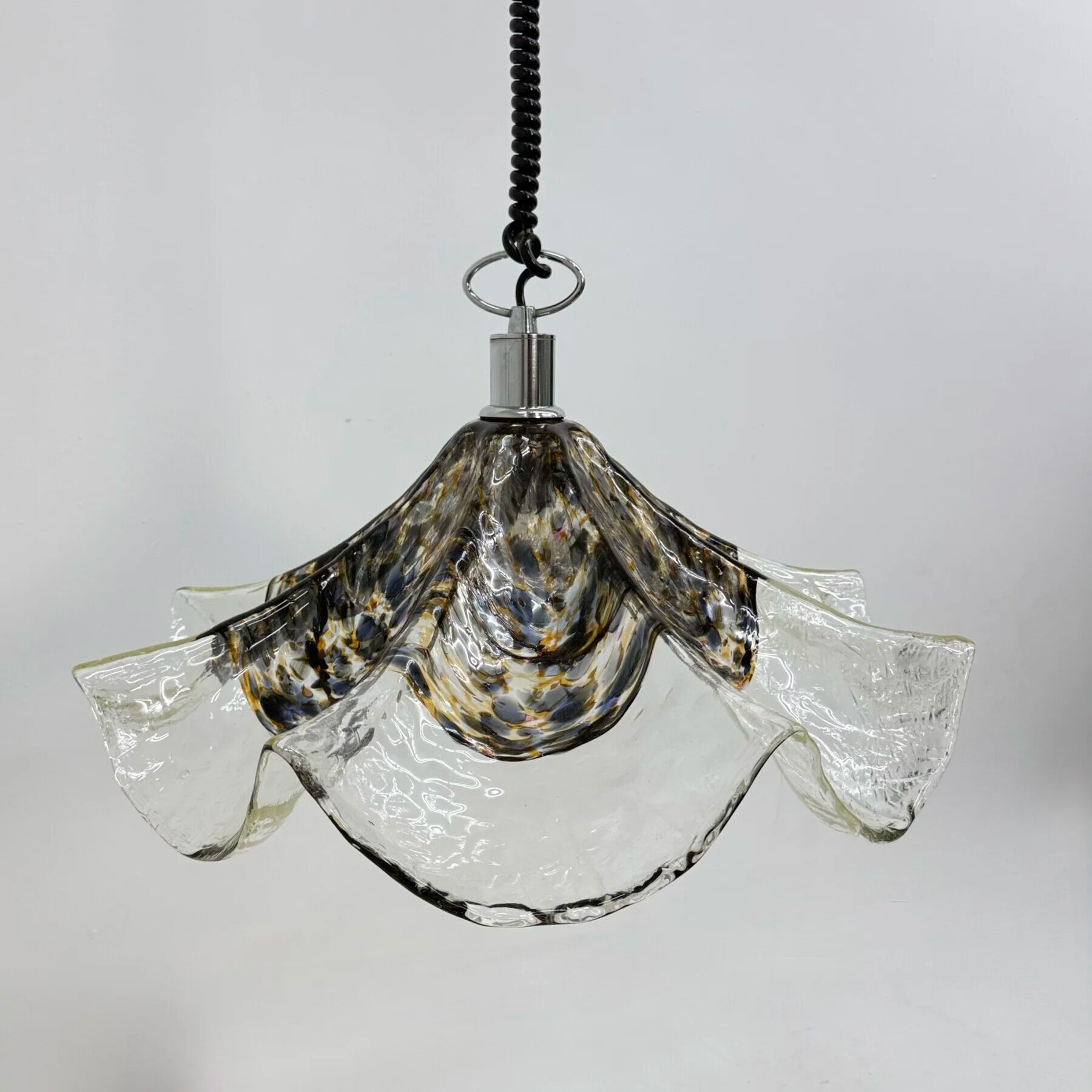 Lampe en verre et métal